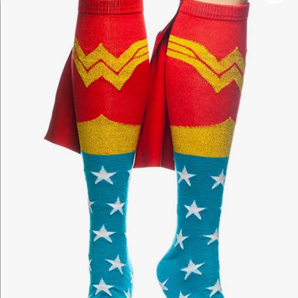 Wonder women knee high cape socks